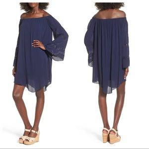 Nordstrom Love, Fire Off the Shoulder Shift Gauze Dress - XS